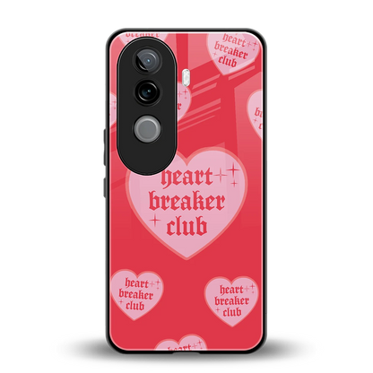 Heart Breaker Club back phone cover | glass case for vivo v40e