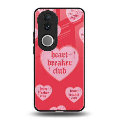 Heart Breaker Club back phone cover | glass case for vivo v50