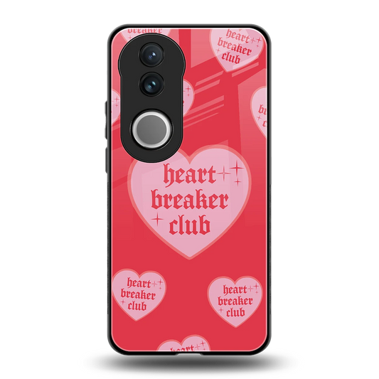 Heart Breaker Club back phone cover | glass case for vivo v50