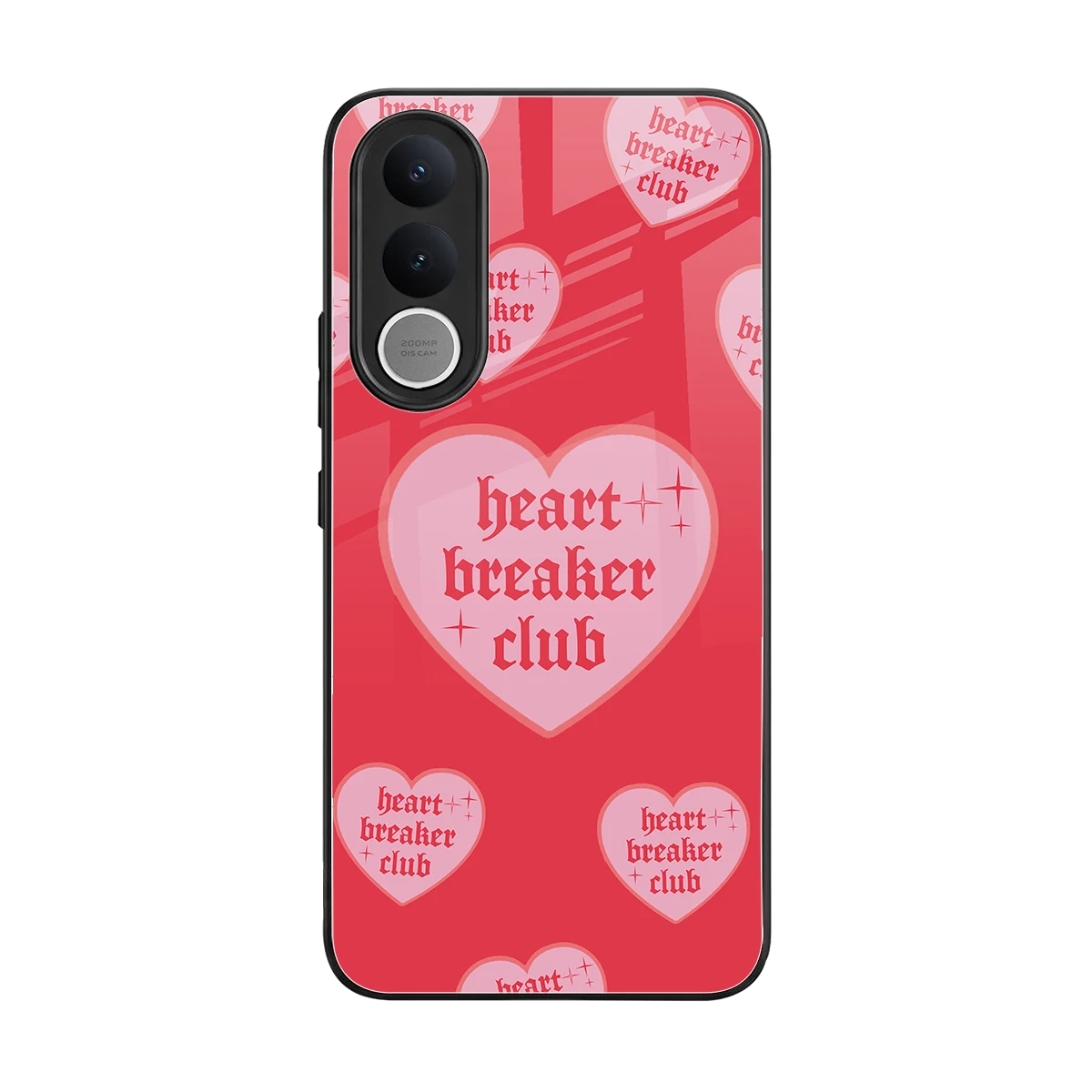 Heart Breaker Club back phone cover | glass case for vivo v70 fe