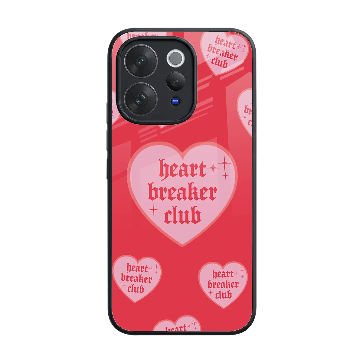 Heart Breaker Club back phone cover | glass case for vivo v70 elite