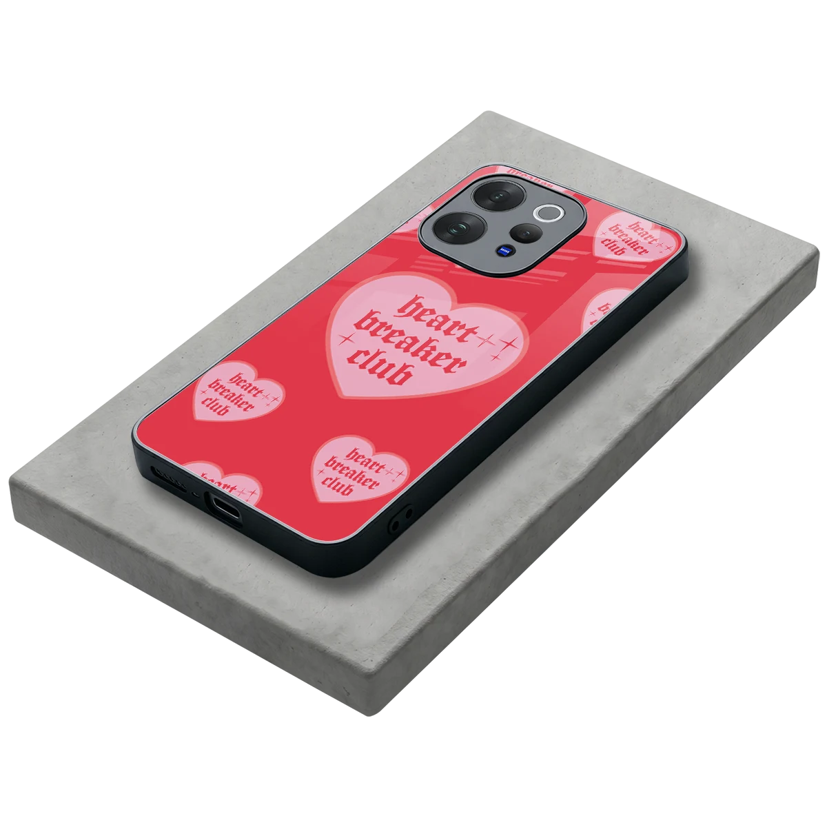 Heart Breaker Club stylish phone case for vivo v70 elite | glossy glass and slim fit