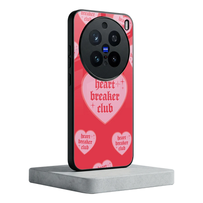 Heart Breaker Club vivo x200 pro mobile cover | shockproof glass phone case