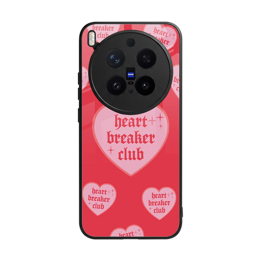 Heart Breaker Club back phone cover | glass case for vivo x300 pro