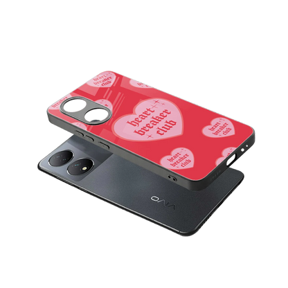 Heart Breaker Club sleek Vivo-y100 cover with tempered glass back and TPU edges