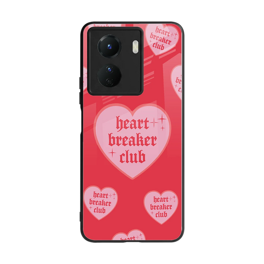 Heart Breaker Club back phone cover | glass case for vivo y16