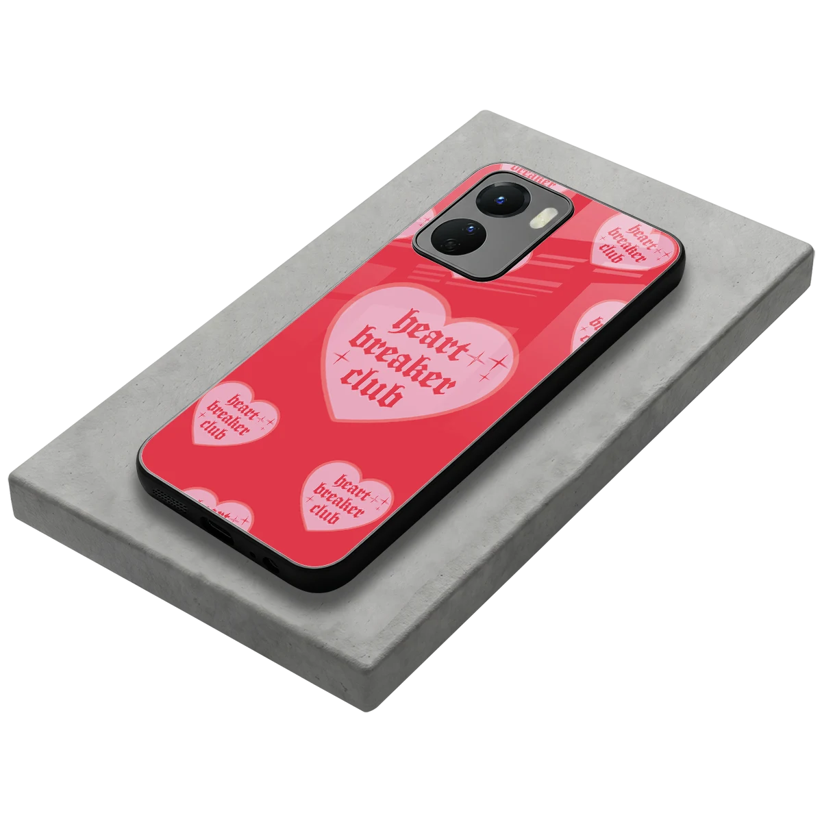 Heart Breaker Club stylish phone case for vivo y16 | glossy glass and slim fit