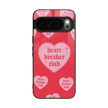 Heart Breaker Club back phone cover | glass case for google pixel 10 pro