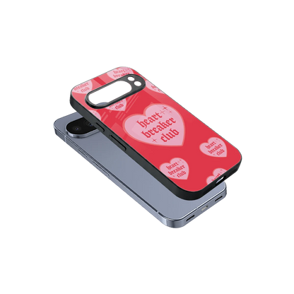 Heart Breaker Club sleek google pixel 10 pro cover with tempered glass back and TPU edges