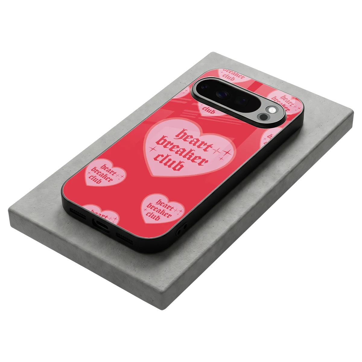 Heart Breaker Club stylish phone case for google pixel 10 pro | glossy glass and slim fit