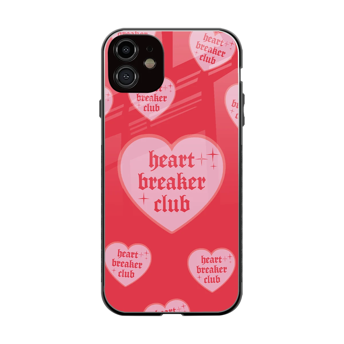 Heart Breaker Club back phone cover | glass case for iphone 12