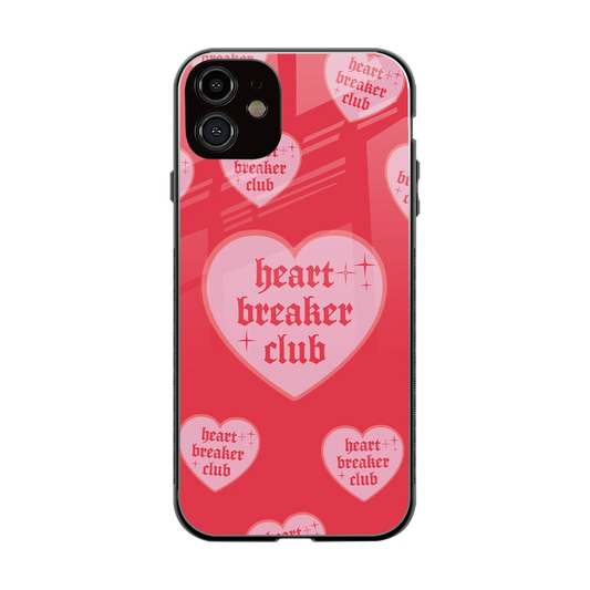 Heart Breaker Club back phone cover | glass case for iphone 12
