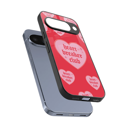 Heart Breaker Club sleek google pixel 10 cover with tempered glass back and TPU edges
