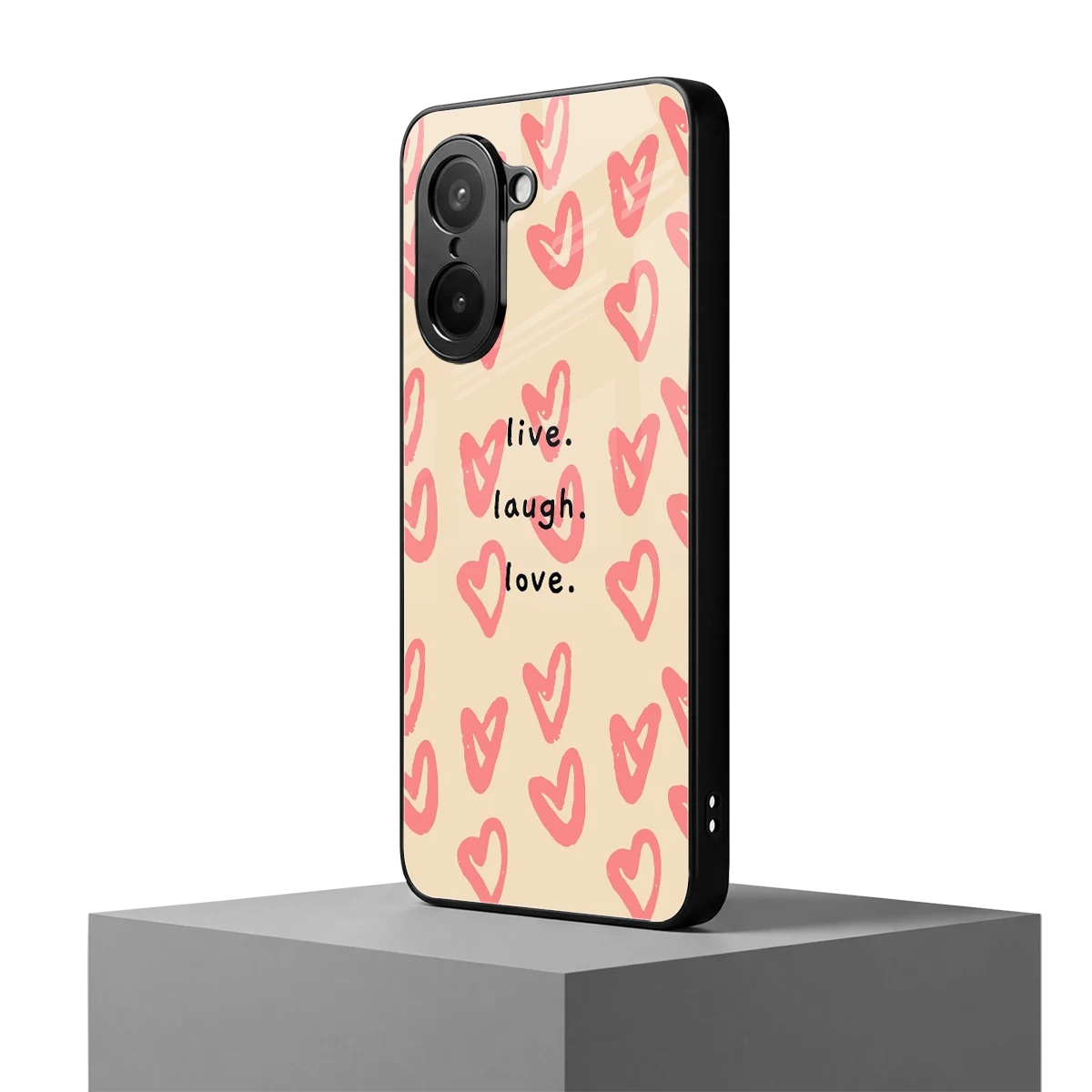 Heart Flow oneplus nord ce5 5g mobile cover | shockproof glass phone case