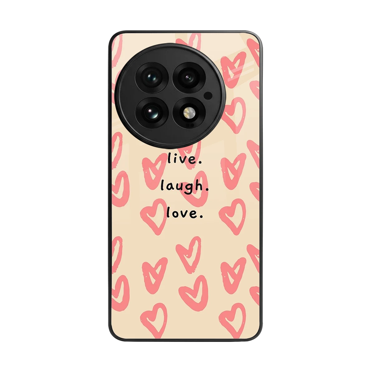 Heart Flow back phone cover | glass case for oneplus 13