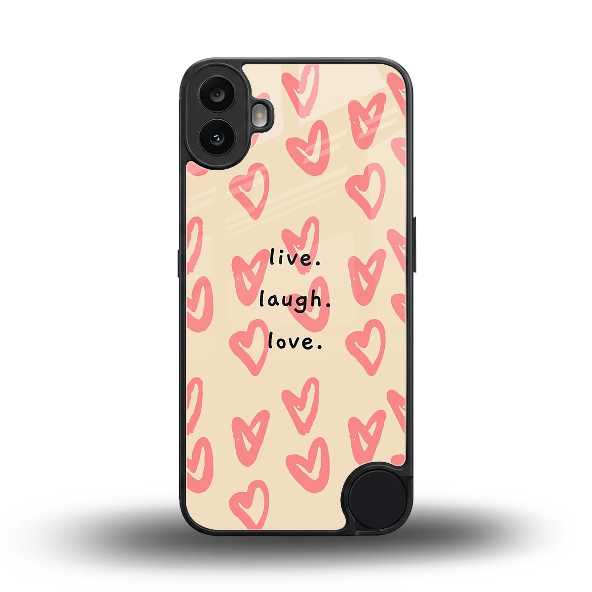 Heart Flow back phone cover | glass case for cmf nothing phone 1