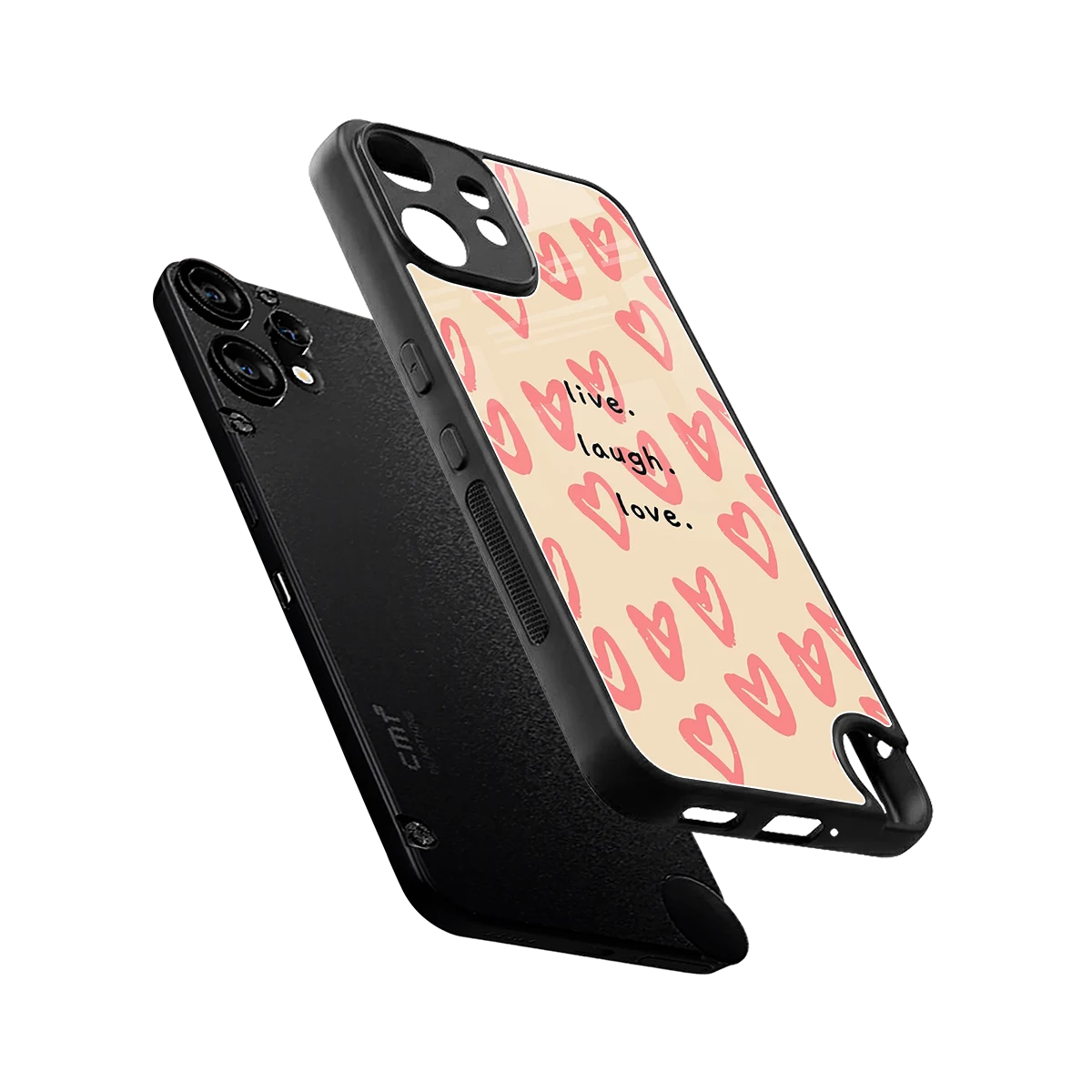 Heart Flow sleek cmf nothing phone 2 pro cover with tempered glass back and TPU edges