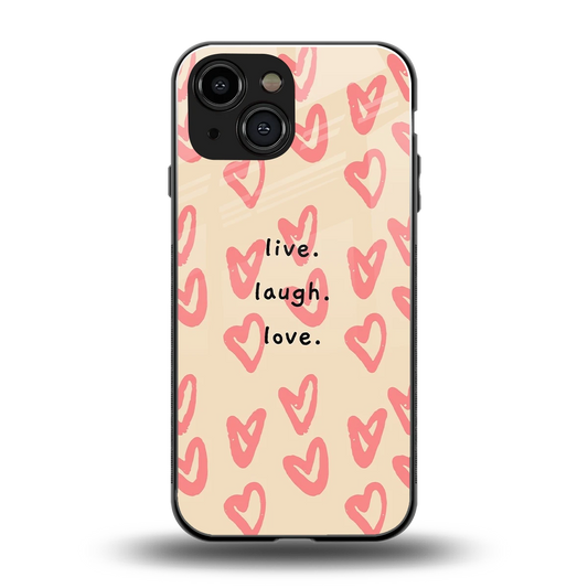 Heart Flow back phone cover | glass case for iphone 13 mini