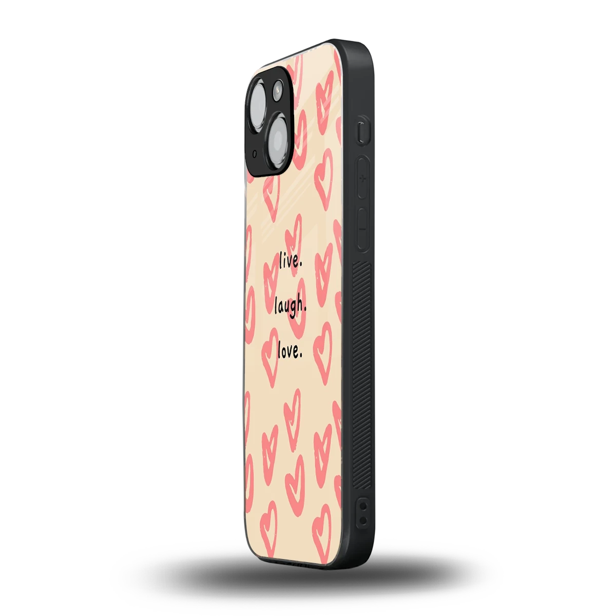 Heart Flow iphone 13 mini mobile cover | shockproof glass phone case