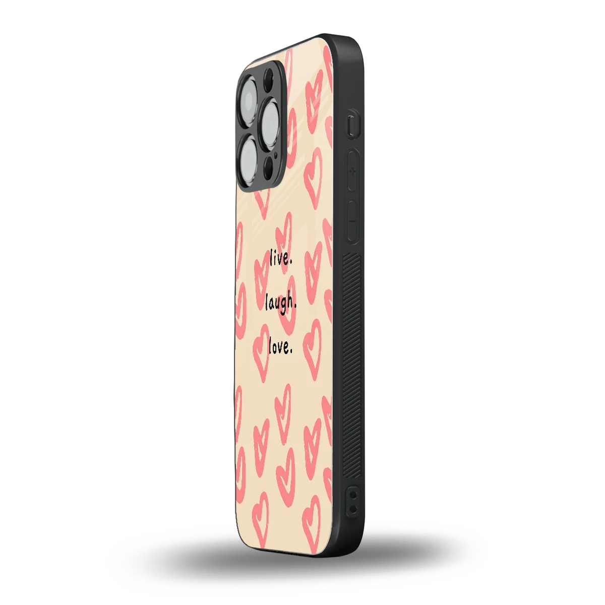 Heart Flow iphone 15 pro max mobile cover | shockproof glass phone case