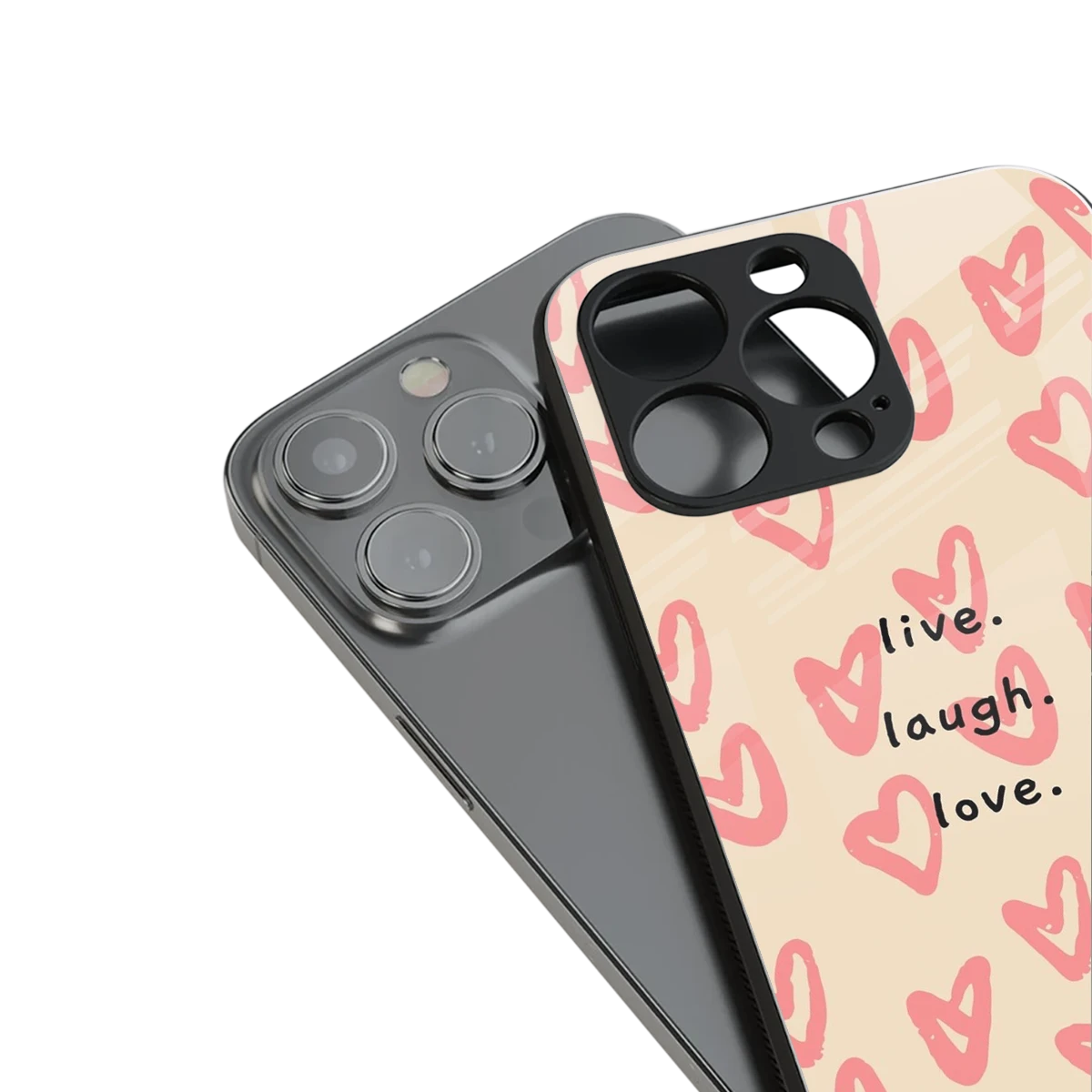 Heart Flow stylish phone case for iphone 15 pro max | glossy glass and slim fit