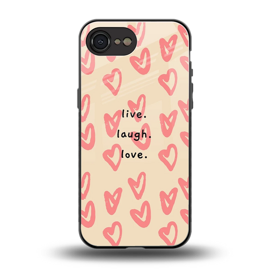 Heart Flow back phone cover | glass case for iphone 16e