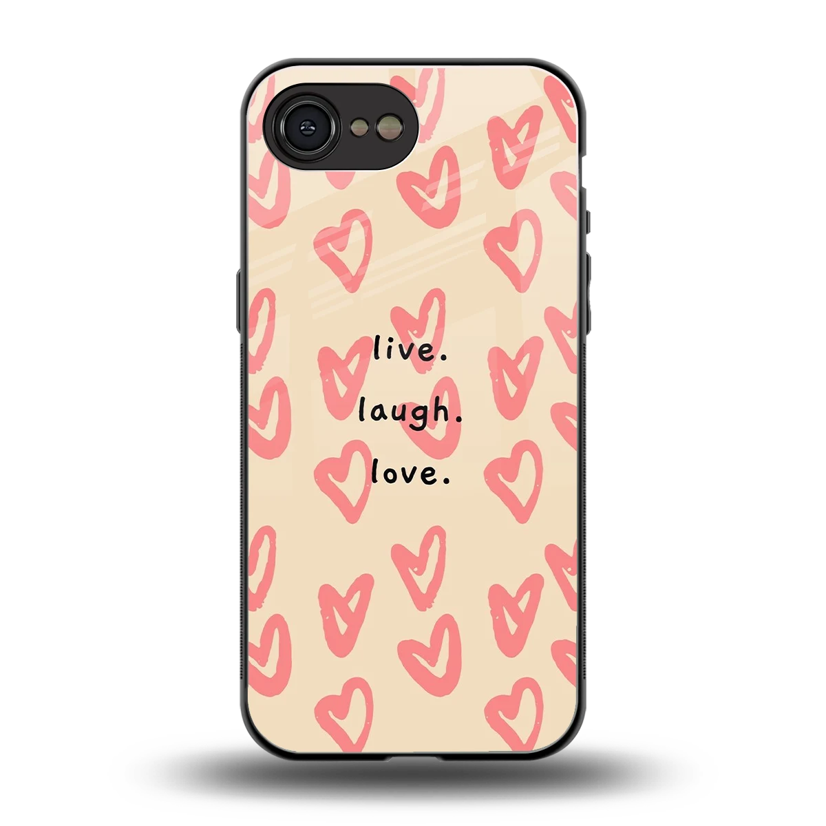 Heart Flow back phone cover | glass case for iphone 17e