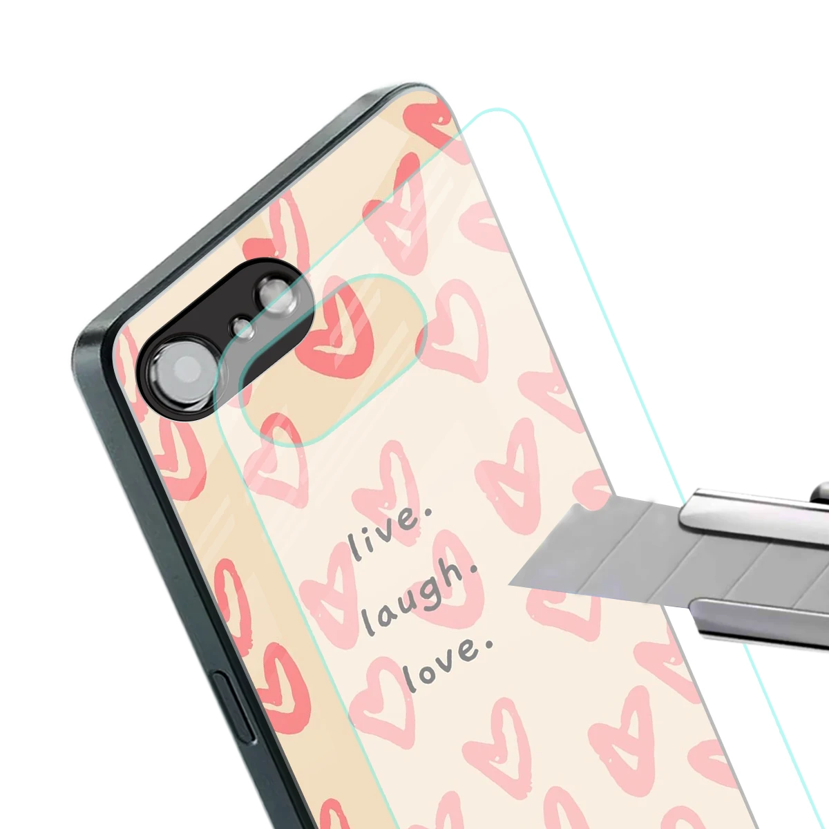 Heart Flow stylish phone case for iphone 16e | glossy glass and slim fit