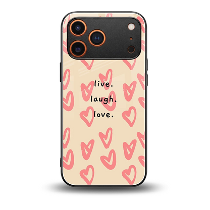 Heart Flow back phone cover | glass case for iphone 17 pro