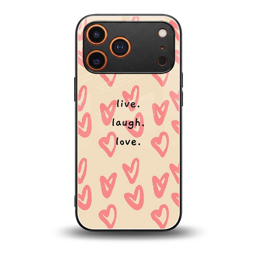Heart Flow back phone cover | glass case for iphone 17 pro max