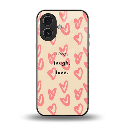 Heart Flow back phone cover | glass case for iphone 17