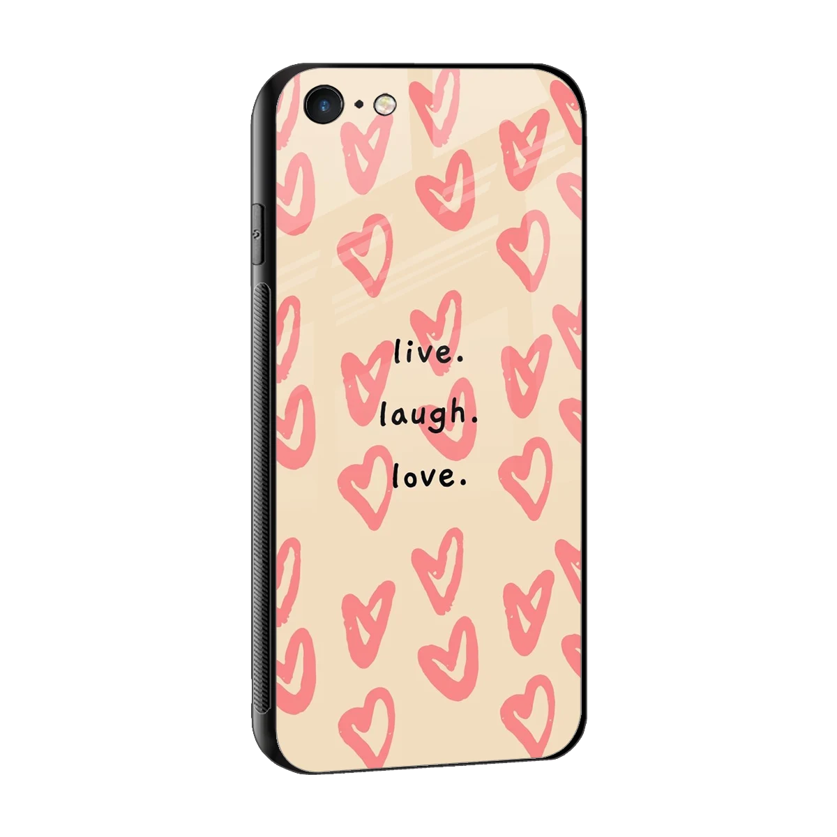 Heart Flow sleek iphone 6s plus cover with tempered glass back and TPU edges