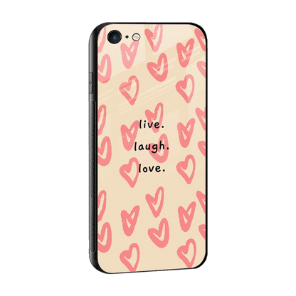 Heart Flow sleek iphone 6s plus cover with tempered glass back and TPU edges