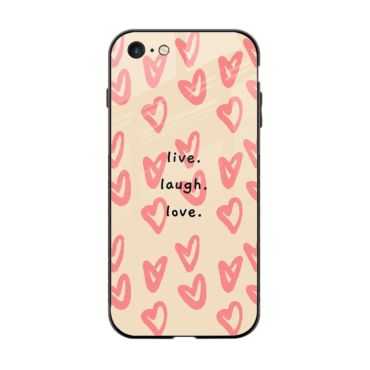 Heart Flow back phone cover | glass case for iphone 6s plus