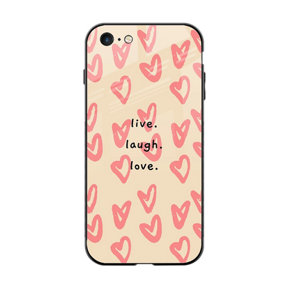 Heart Flow back phone cover | glass case for iphone 6s