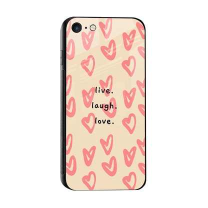 Heart Flow sleek iphone 7 cover with tempered glass back and TPU edges