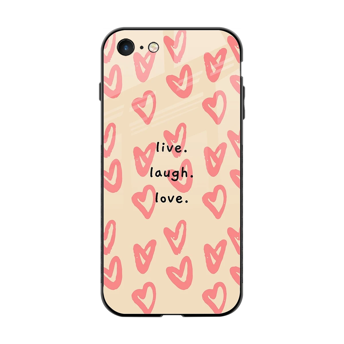 Heart Flow back phone cover | glass case for iphone 7
