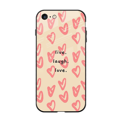 Heart Flow back phone cover | glass case for iphone 7