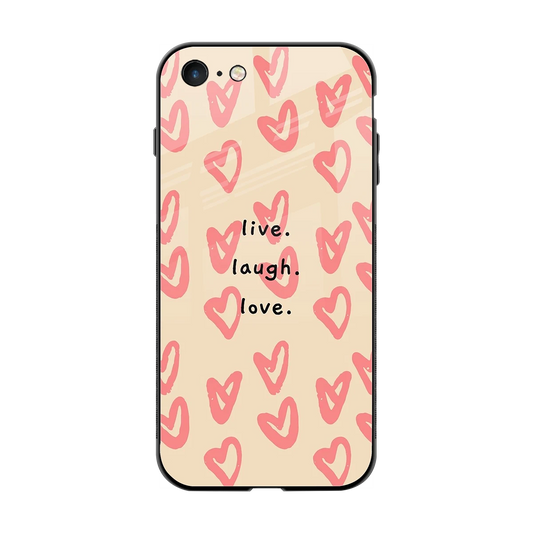 Heart Flow back phone cover | glass case for iphone 7