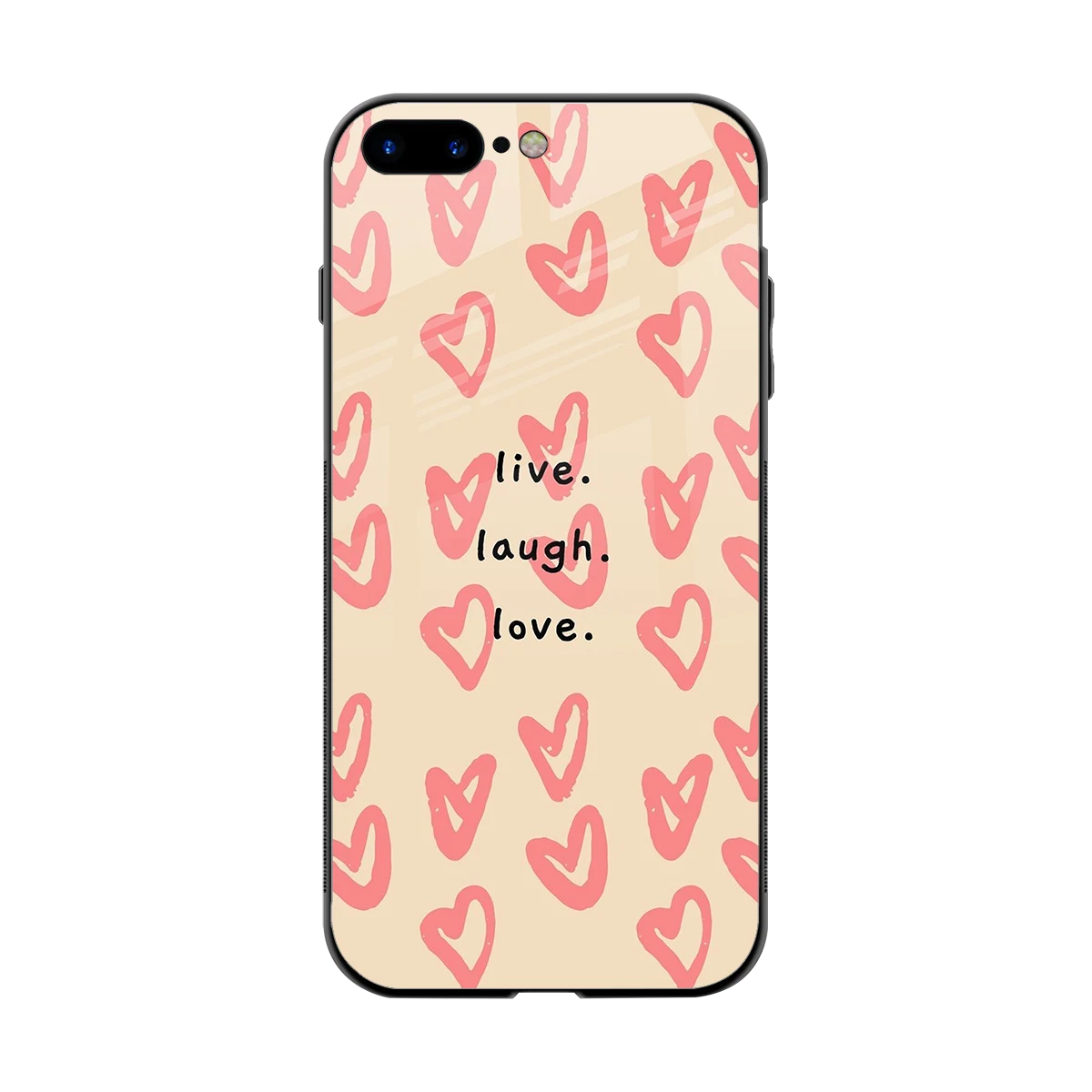 Heart Flow back phone cover | glass case for iphone 8 plus