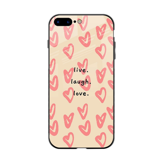 Heart Flow back phone cover | glass case for iphone 8 plus