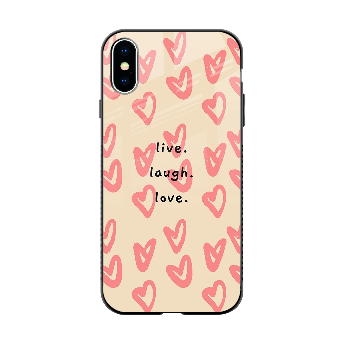 Heart Flow back phone cover | glass case for iphone x