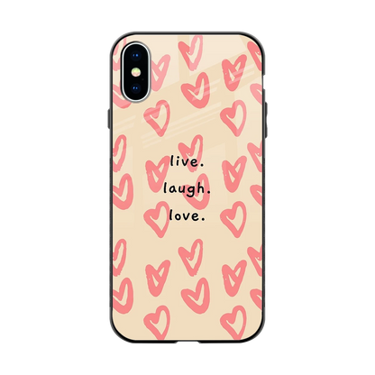 Heart Flow back phone cover | glass case for iphone x