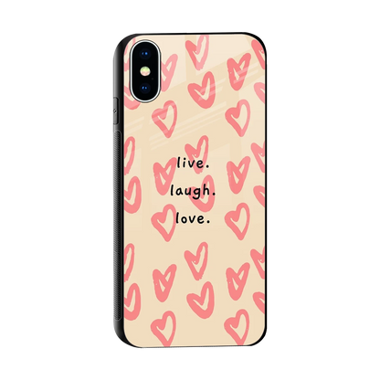Heart Flow sleek iphone x cover with tempered glass back and TPU edges