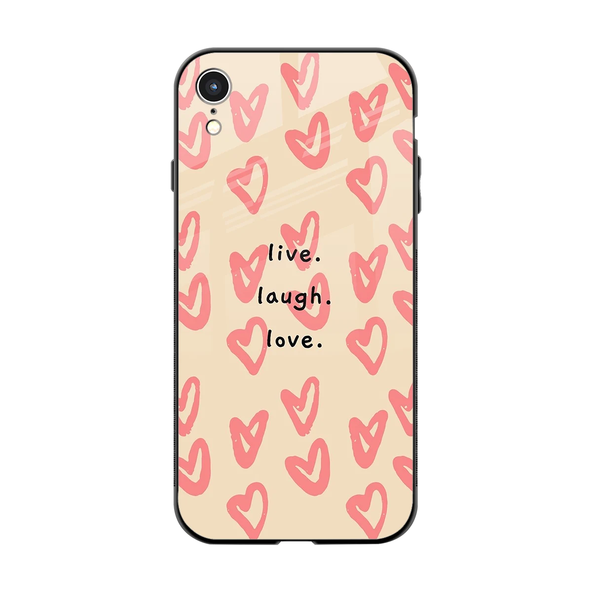 Heart Flow back phone cover | glass case for iphone xr