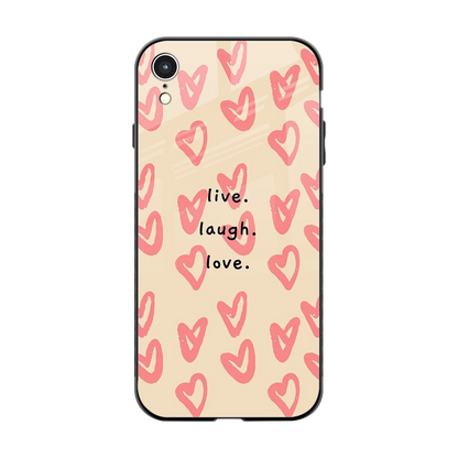Heart Flow back phone cover | glass case for iphone xr