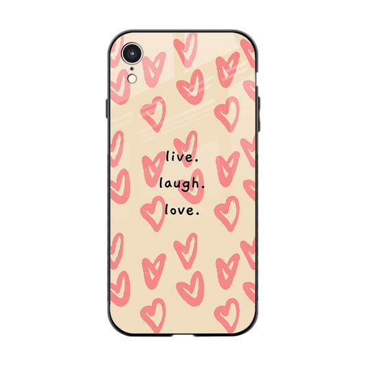 Heart Flow back phone cover | glass case for iphone xr