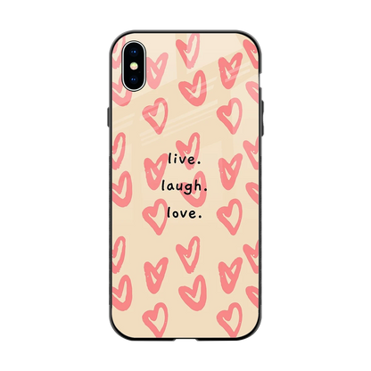 Heart Flow back phone cover | glass case for iphone xs max