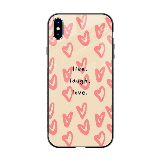 Heart Flow back phone cover | glass case for iphone xs max
