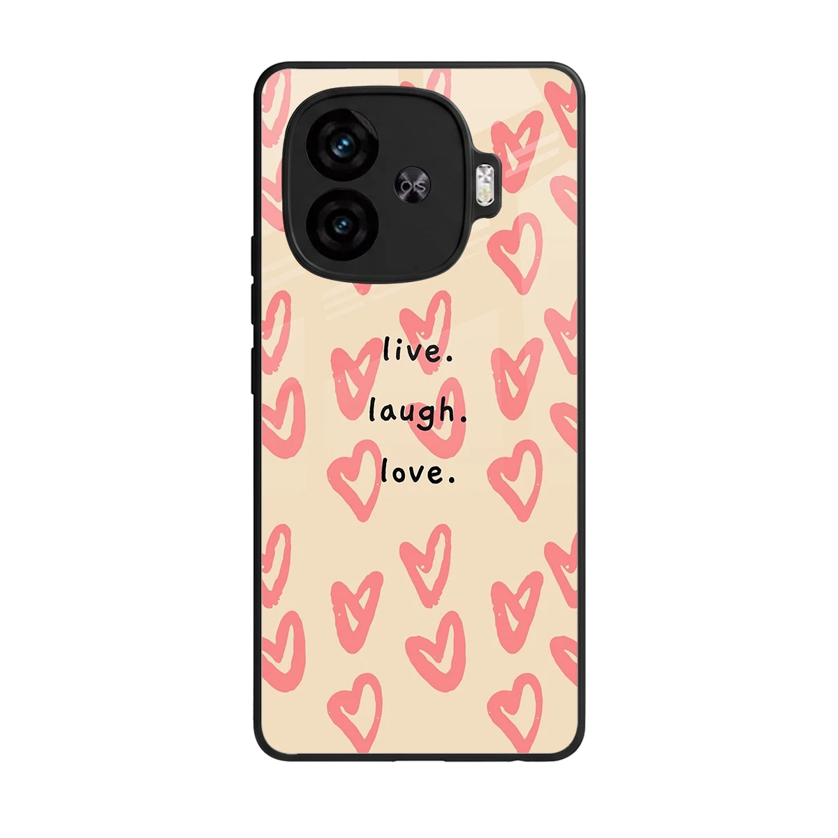Heart Flow back phone cover | glass case for iqoo neo 10r 5g